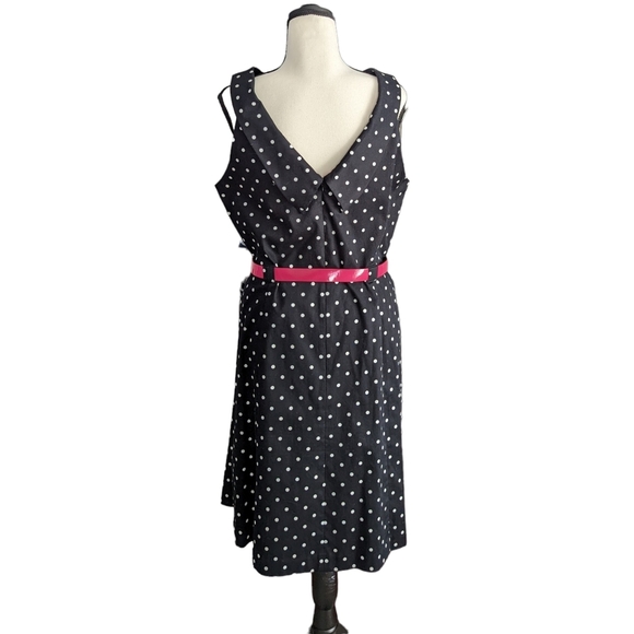 Jessica Howard 50's Style Polka Dot Dress Size 16 - Picture 3 of 13